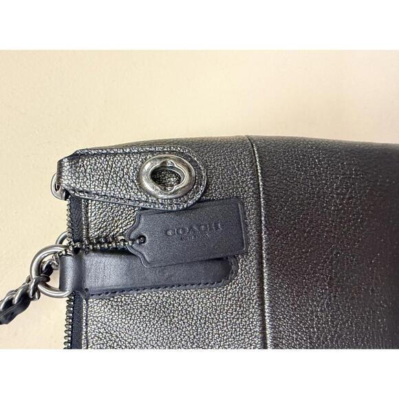 Coach 33619 Mini Borough Chain Bag Metallic Bronze Gunmetal Turnlock - Picture 3 of 8